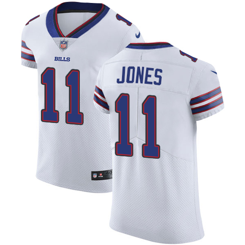 Nike Bills #11 Zay Jones White Men's Stitched NFL Vapor Untouchable Elite Jersey - Click Image to Close